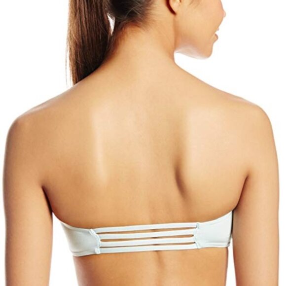 NWT Volcom Mother Pucker Bandeau Bikini Top Ice S - Picture 2 of 5